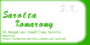 sarolta komaromy business card